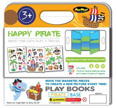 FUNWOOD GQC Kids Educational Magnetic Puzzle DIY Play Book Customized Cartoon Scene Magnetic Playboard