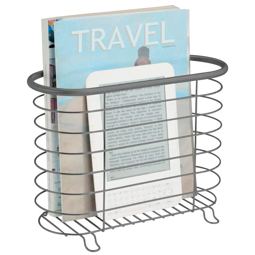 ORR084 Decorative Farmhouse Magazine Holder Organizer Standing Rack for Magazines Books