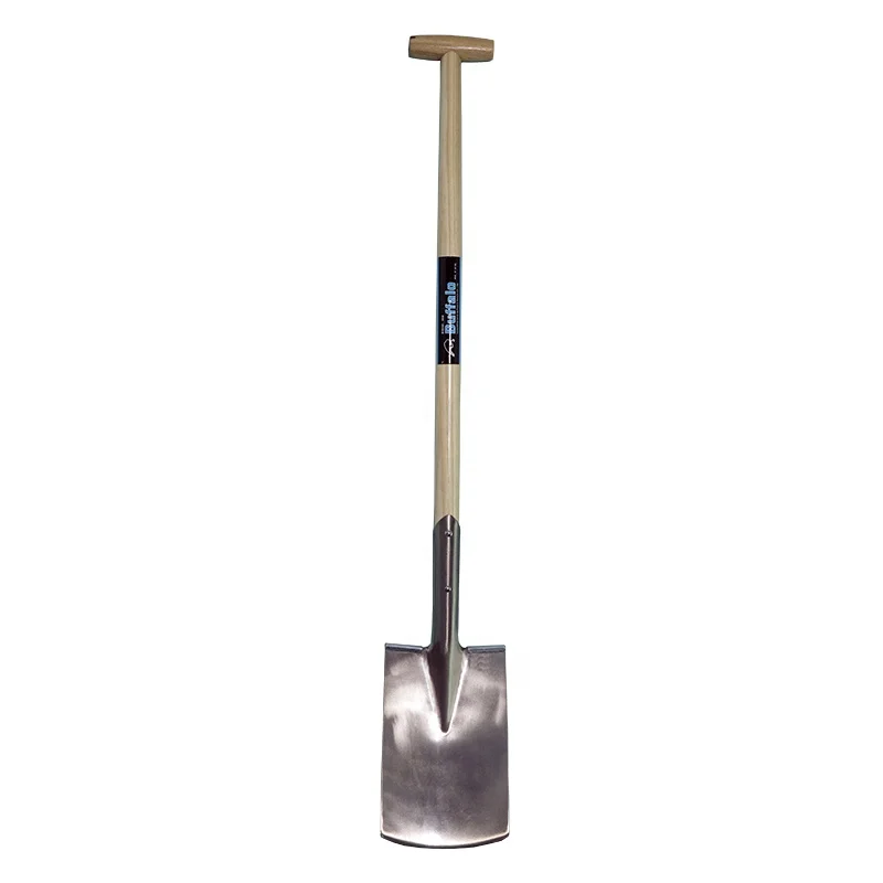 Metal flower wood leveling custom english germany alligator orange T grip shovel huamaoji fertilizer earth sample construction