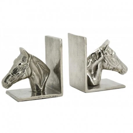 Riding Horse Aluminium Bookends Sets Hot Selling Top Quality Aluminium Horse Book Holder Unique Design Metal Horse Stands
