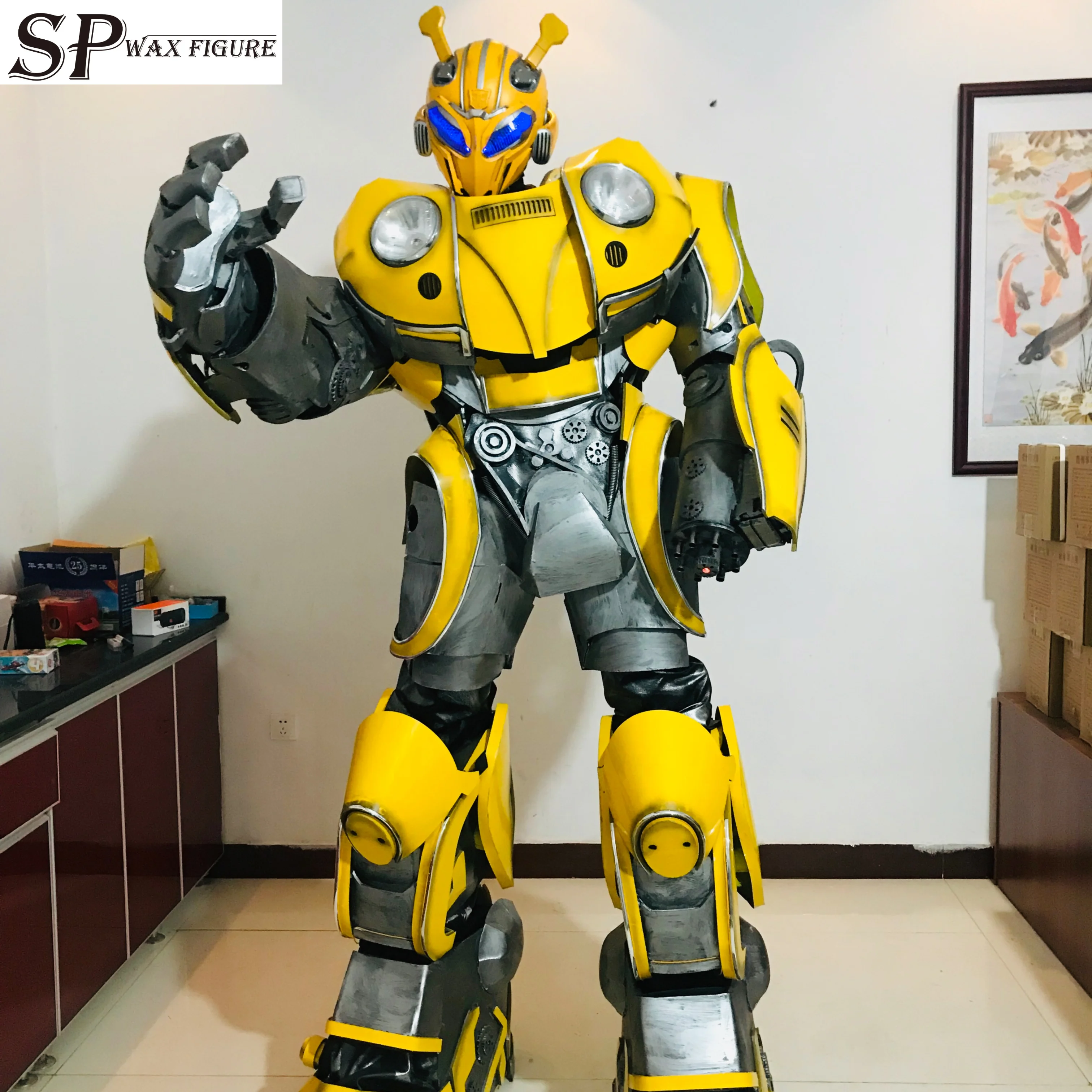 Outdoor show attractive Wearable robot dance costumes, transformers dance costumes, robot costumes for shopping mall