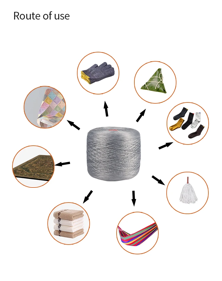 factory direct supply gray dty polyester microfiber mop yarn raw material