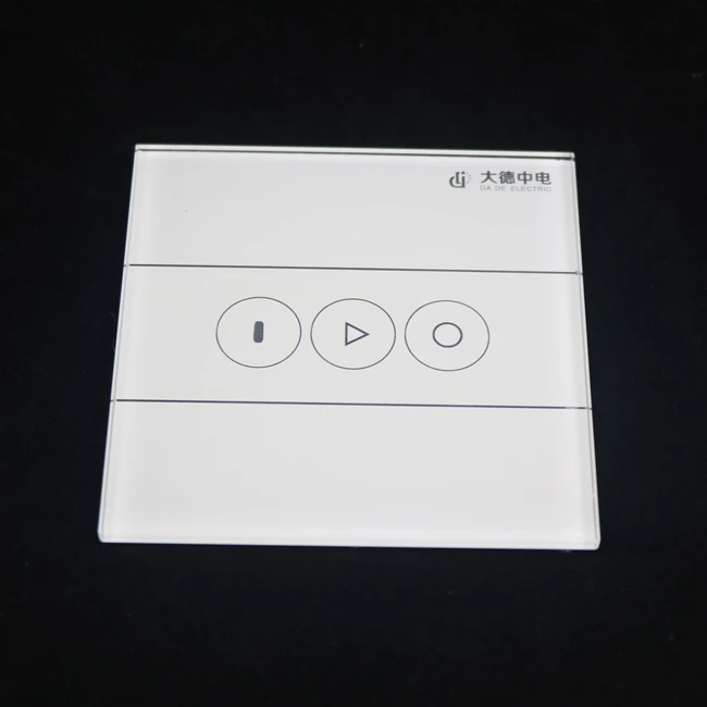 Factory customized glass panel black glass frame rectangle for wall switch socket