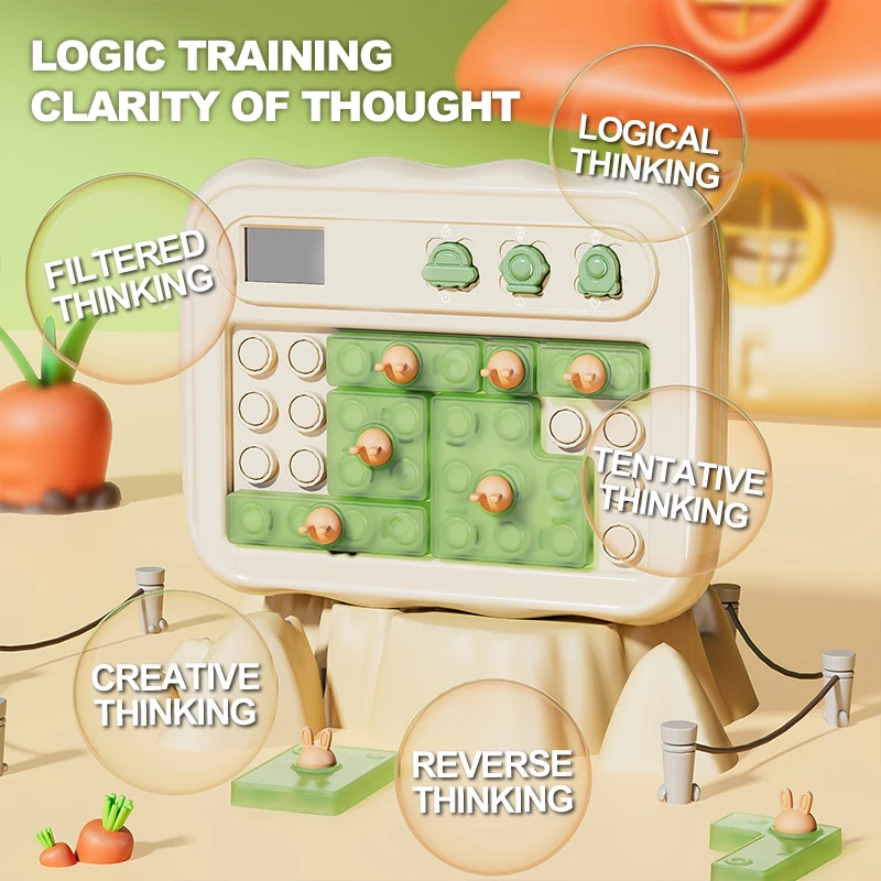 Hot Selling thinking logic game puzzles 4 challenge modes 700+ questions intelligence educational play fun kids toys puzzles
