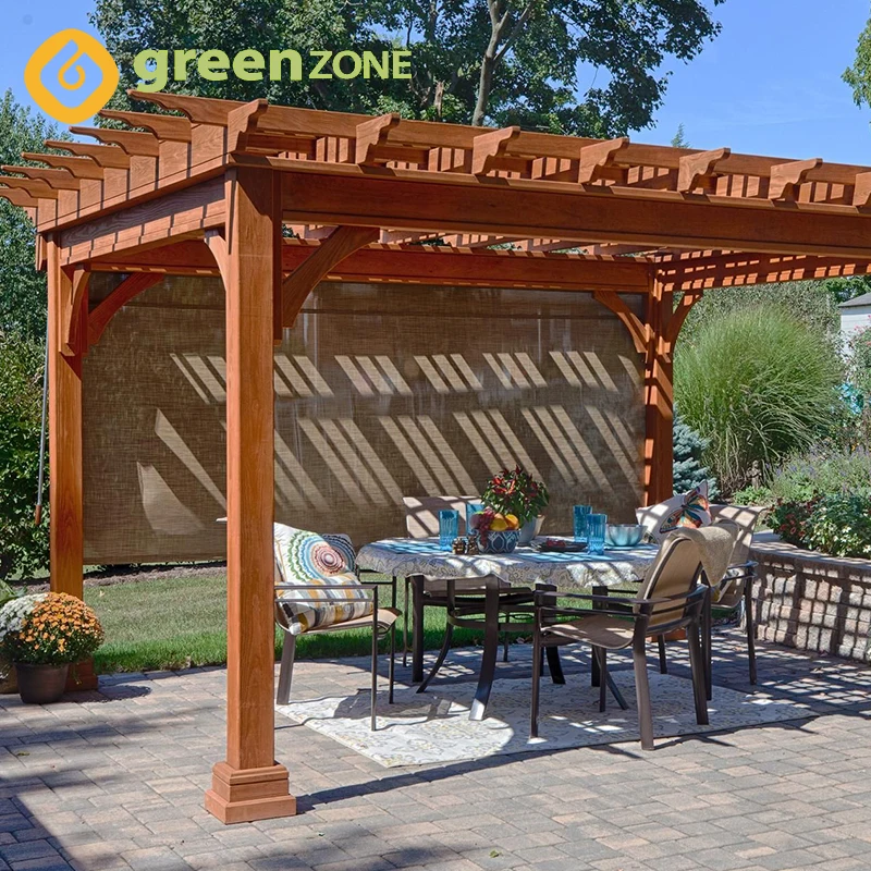 Waterproof Pergola louvered roof pergola kits pergola wood outdoor