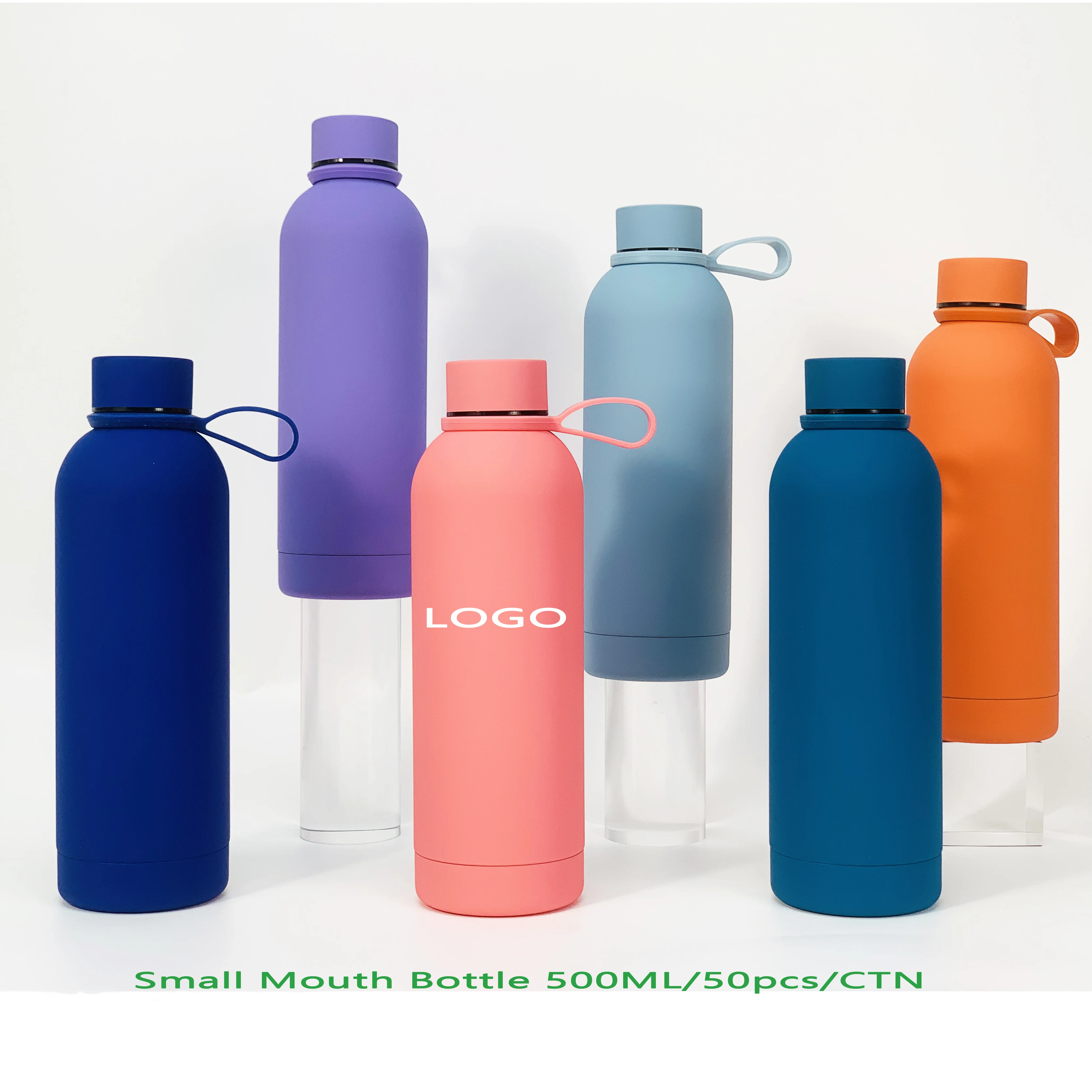 500ml Small Mouth Double Wall Vacuum Insulated Bottles Stainless Steel Sports Water Bottle