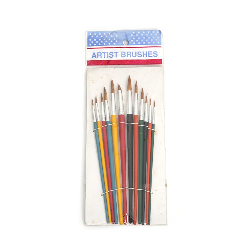 Wood Handle Horse Hair Watercolor Acrylic Brush Set Painting Art Set