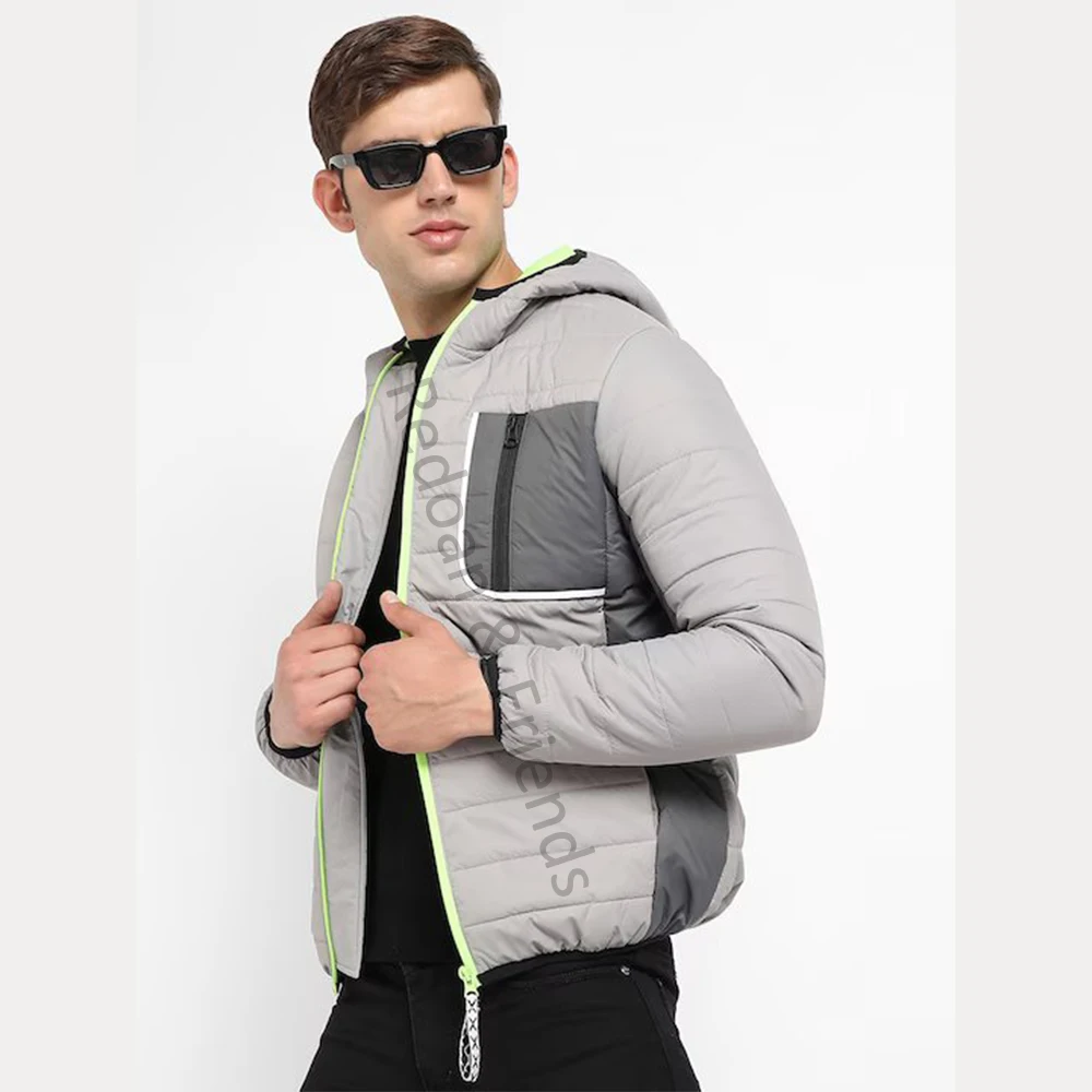 Куртка мужская длинная с удобной и удобной отделкой из хлопчатобумажной ткани