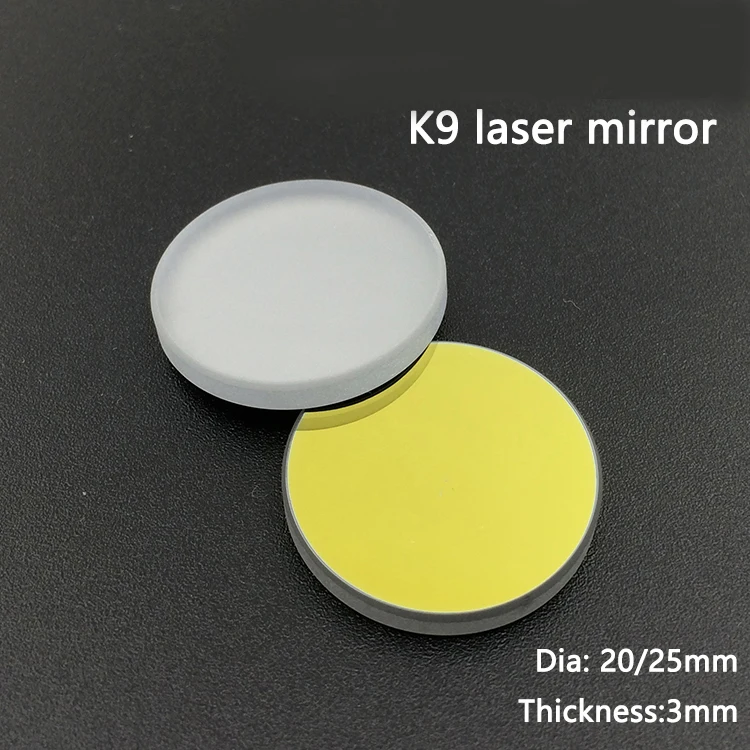 Hot Selling Optical Glass Mirrors Dia 20mm 25mm Gold Coated CO2 Laser K9 Reflective Mirror for Laser Engraving Cutting Machine