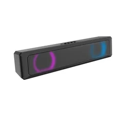 long strip A4 RGB LED speaker home theatre caixa de som computer sound bar music subwoofer mini blue tooth BT speaker wireless