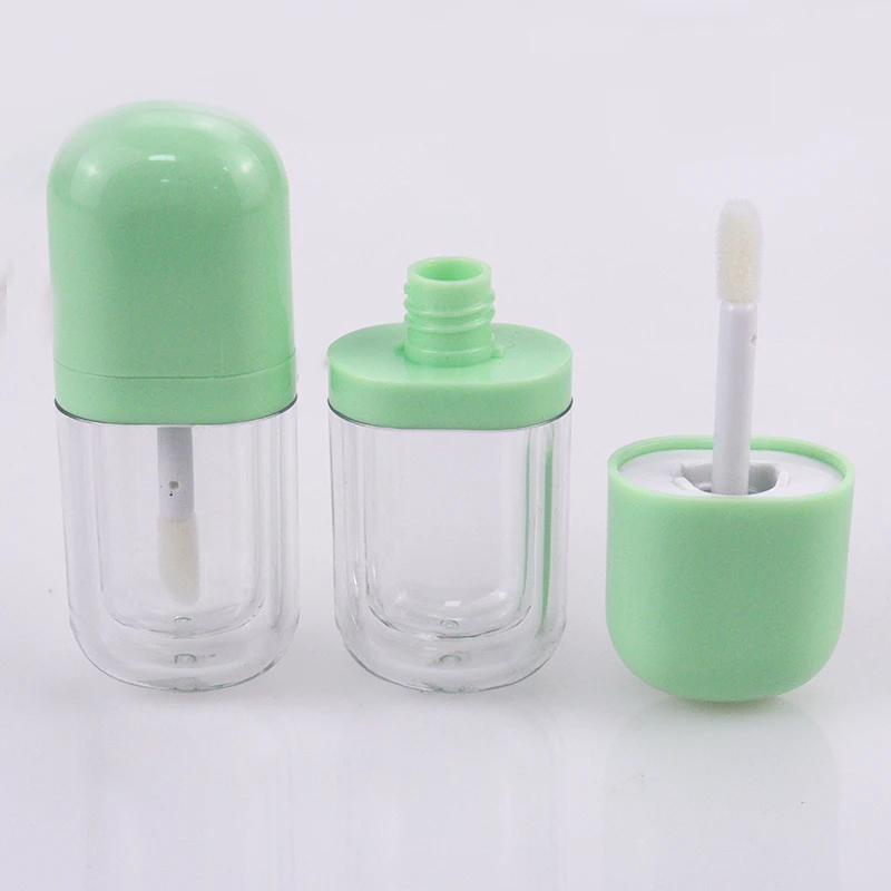 Wholesale novelty Make up lip gloss bottle packaging unique green cute empty 5ml lip gloss tubes container