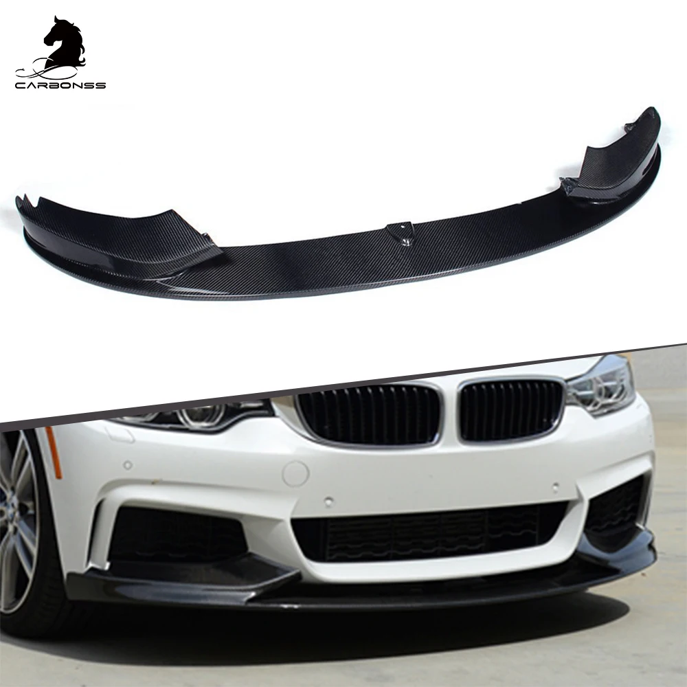 MP Type Real Carbon Fiber Auto Front Bumper Lip body kit For BMW F32 F33 F36 2014+