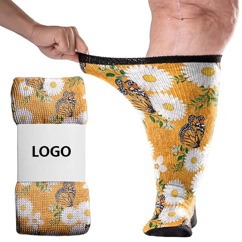 Customized midtube diabetic socks manufacturers wholesale loose fit socks head without bone suture unisex