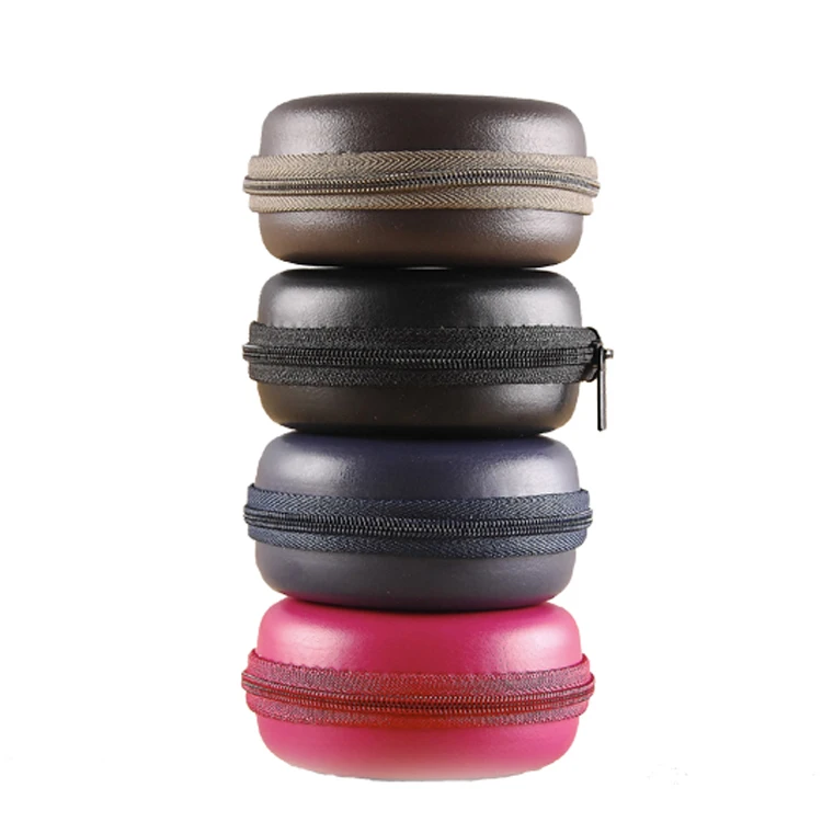 light and cheap custom logo round eva data line storage round small eva case