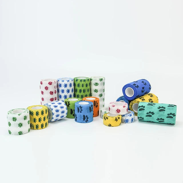 Customized first aid bandage non-woven elastic bandages cohesive bandag easy tear first aid bandage