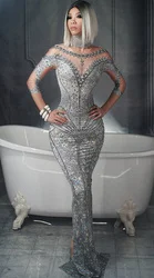 ZIYA A04S106 fashion design luxury diamonds decorated luxury female dresses evening dress women lady tight bandage dress sexy