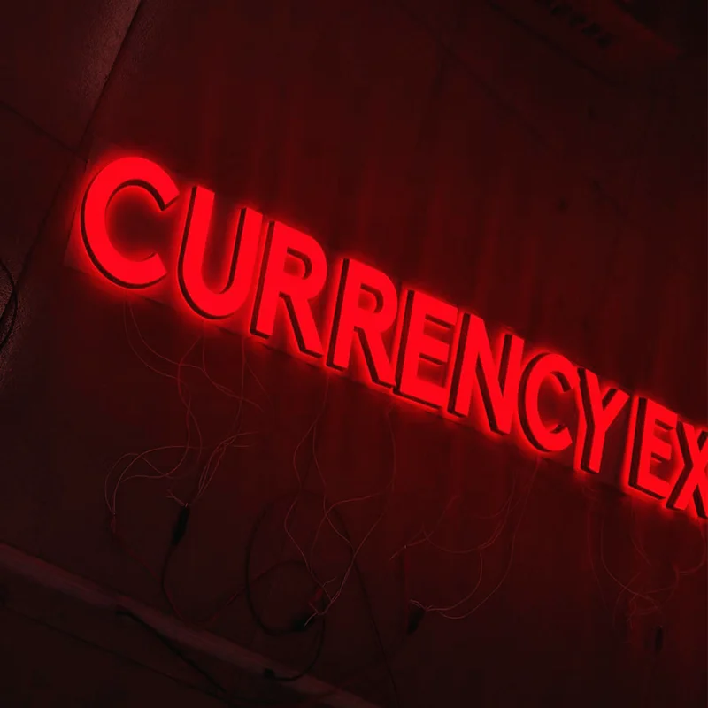 Custom 3D led logo sign Beauty Salon Shop Acrylic Business Sign Name Board led letter lights wall sign