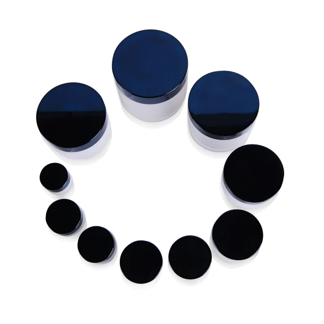 
Innovative product clear recycled plastic 30g PETG powder jars 