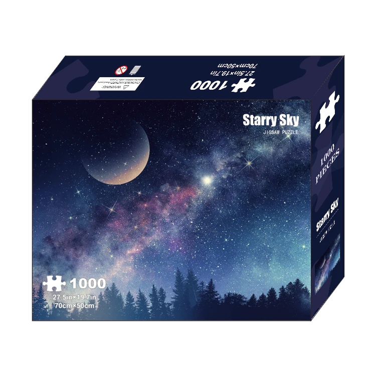 Wholesale Children Education Toy Cardboard Printable 100 500 1000 Pieces Jigsaw Puzzle