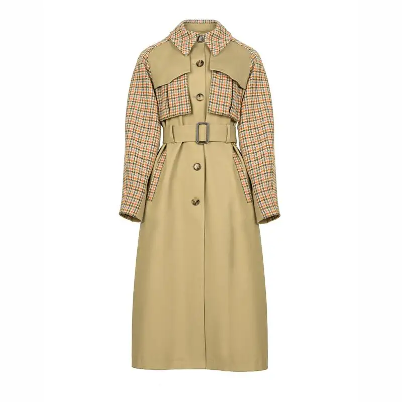 Low MOQ wholesale trench coat Winter coat trench coats for ladies women