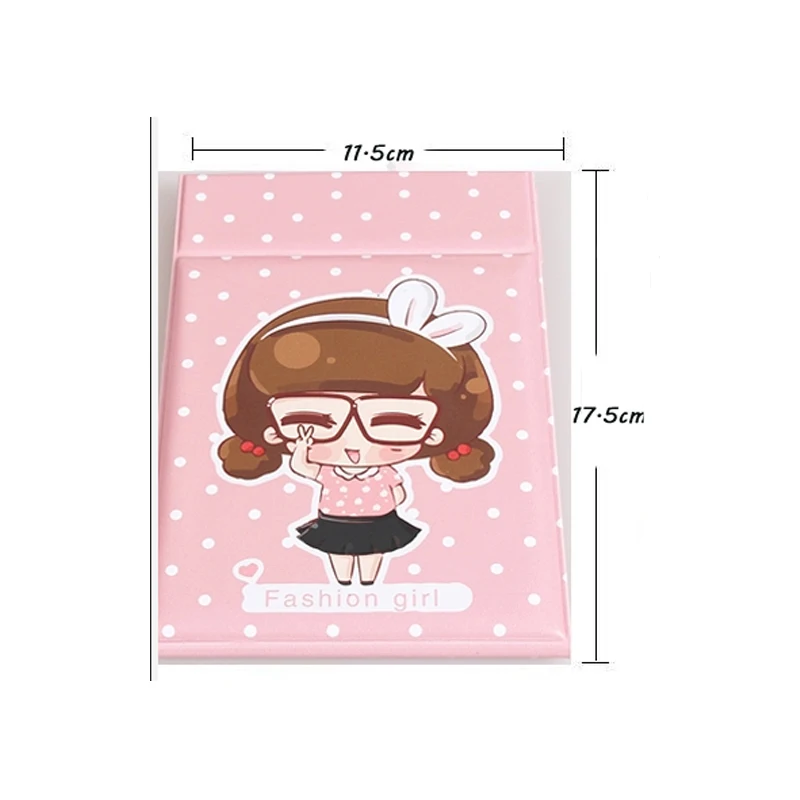 Custom logo Square Plastic Cosmetic  standing Mirror Personalized Makeup folding Mirrors