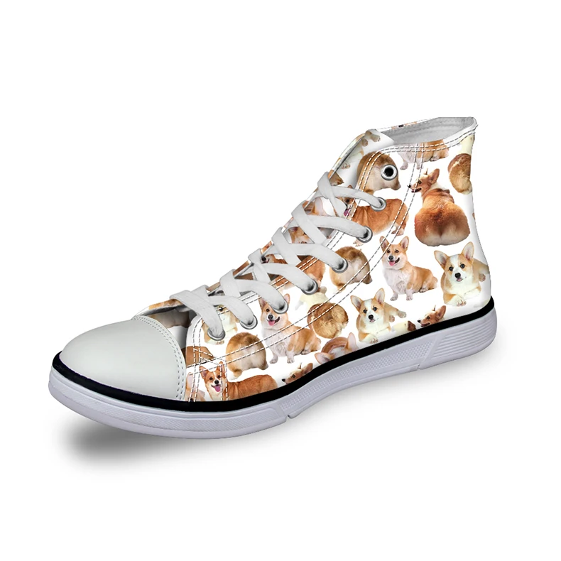 
 1 заказ, дропшиппинг, бесплатная доставка, женская обувь с высоким верхом, повседневная холщовая обувь с принтом собаки на заказ для женщин  