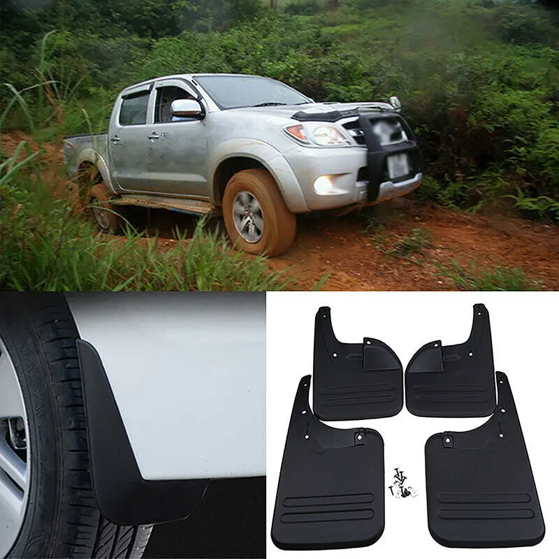 
Dongsui Full Set Plastic Front Rear Auto Car Mudguard Splash Mud Guard Flap Fender for Toyota Hilux Vigo 2006-2014 
