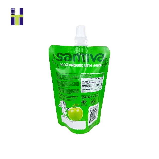 Custom printed spout juice drink plastic liquid packing bag