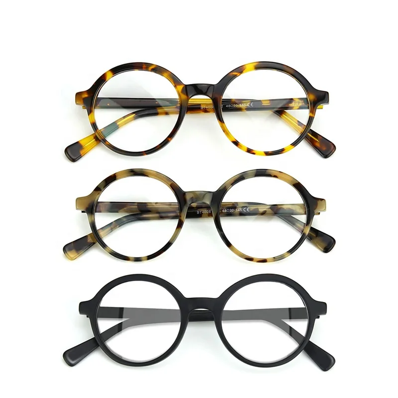 BT4008 Acetate Optical Frames Manufacturers OEM Round Glasses Frames for Optical Lenses
