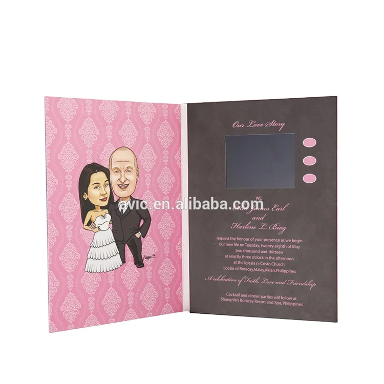 invitation card wedding CMYK printing matt or gloss, UV, foil, emboss 7inch A5 wedding invitation card luxury