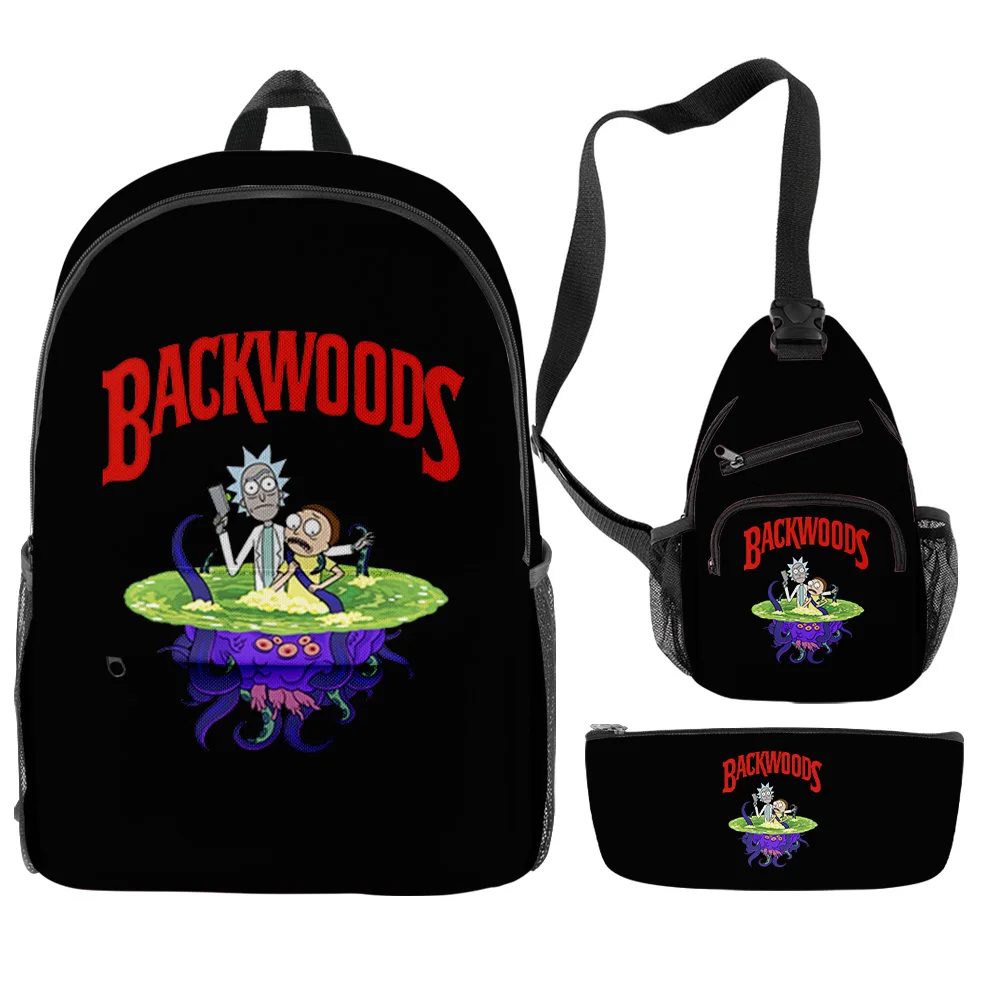 
Custom 3D printed wearable backwoods backpack cartoons cool backwoods shoulder bag 3pcs backwood cigars back pack 