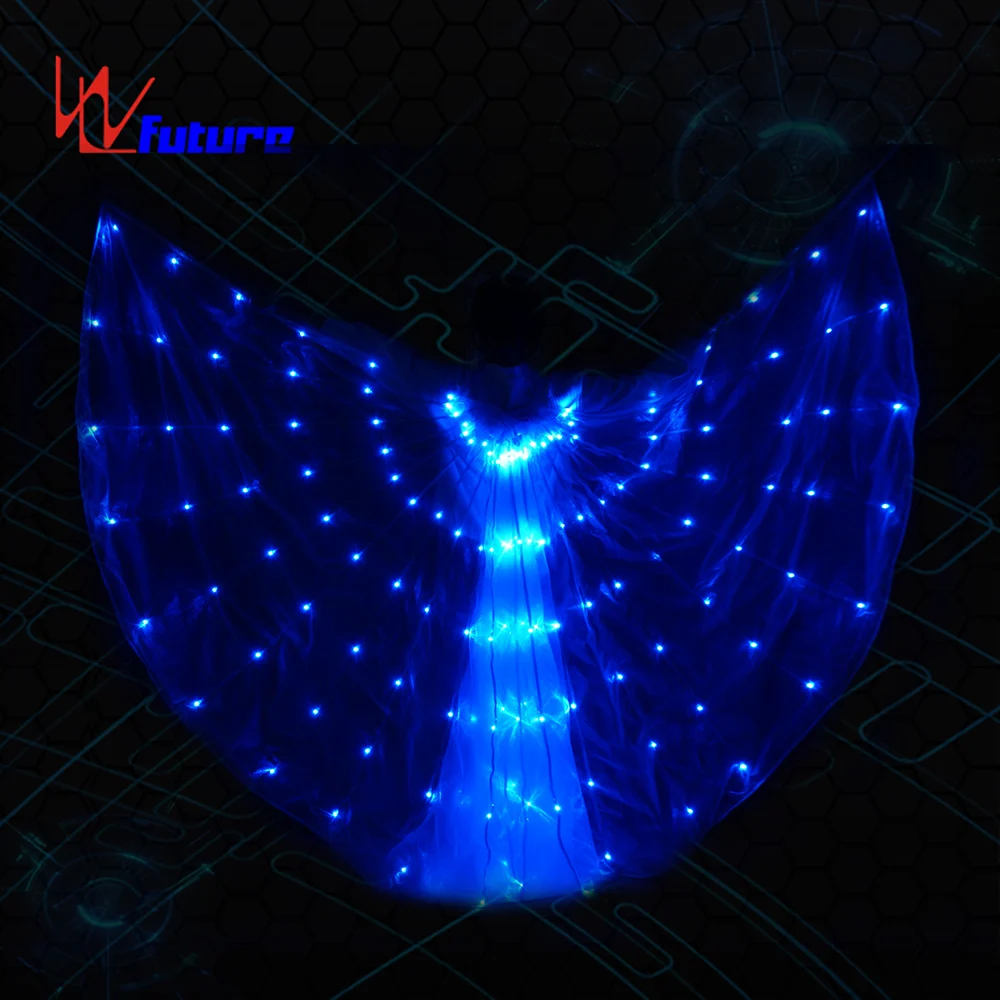 WL-0160 dance costume isis led belly dance wings adult size costume white feather angel wings