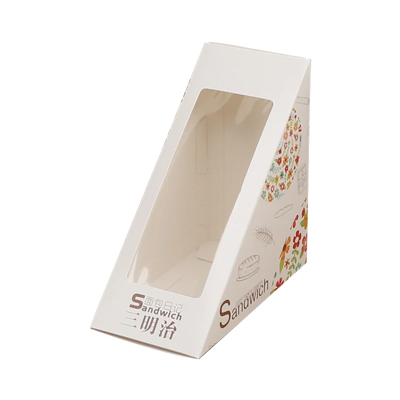 emballage triangle kraft pollution-free food grade triangle packaging raft paper box for sandwich