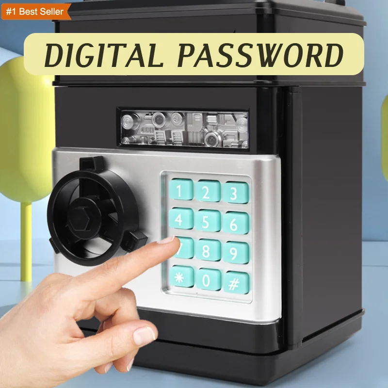 2022 Hot Selling Product  Electronic Piggy Bank Safe Money Box Children Digital Coins Cash Saving Safe Atm Piggy Bank