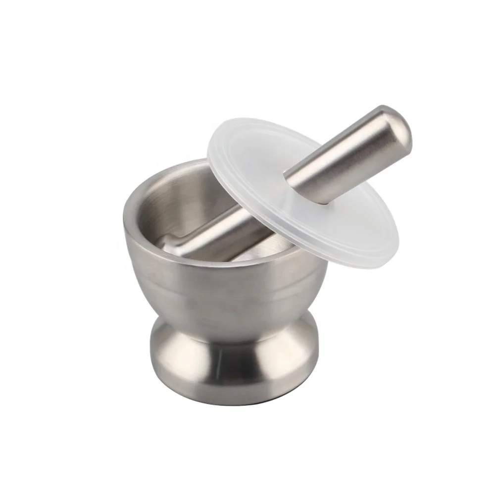 18/8 Brushed Stainless Steel Spice Mortar and Pestle Set