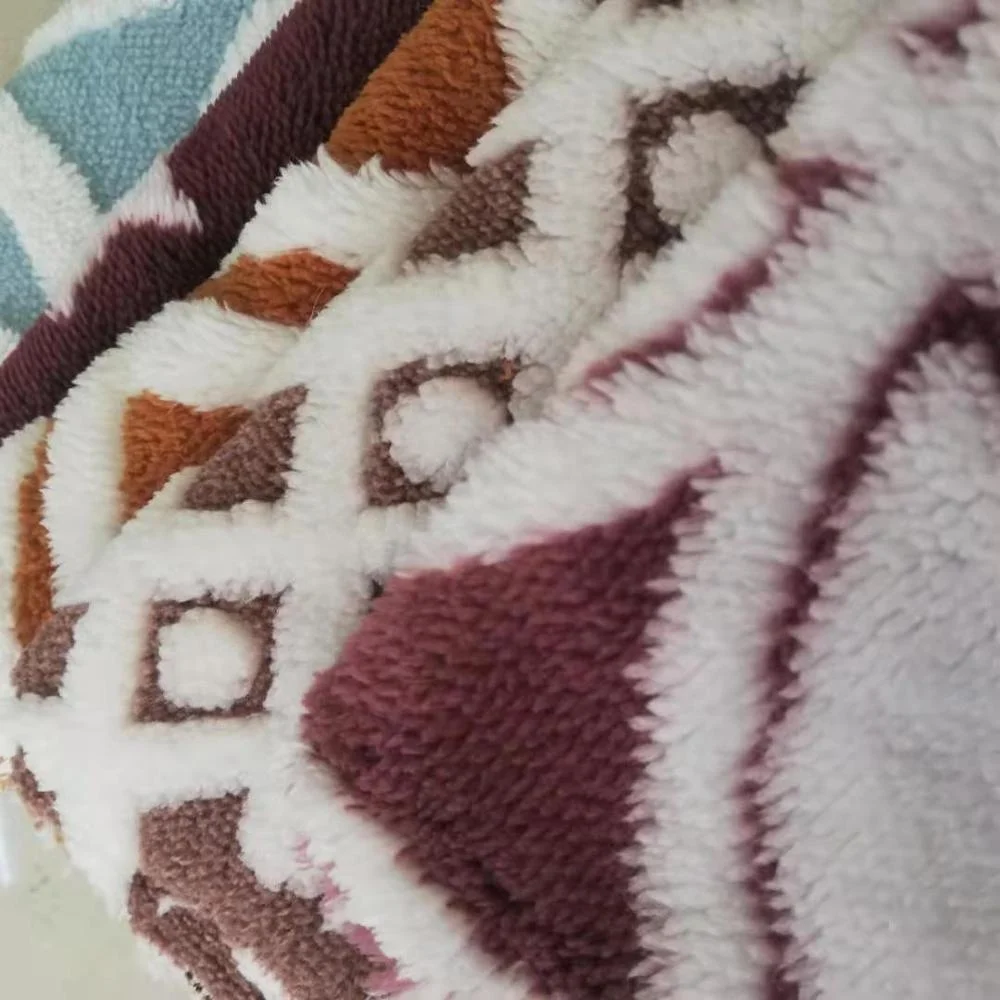 Чистый небесно-голубой искусственный мех хлопок shahtoosh плюшевая ткань с новым рисунком