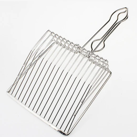 2021 Pet Supplies Cats Litter Scooper Stainless Steel Cleaning Shovel Sift Free Metal Pooper Scoopers