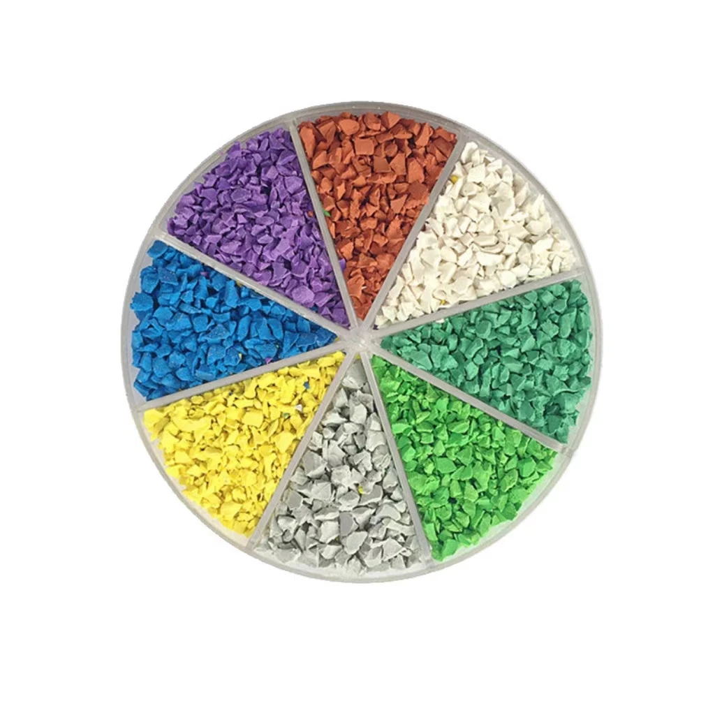 Safety Wet Pour Granulated Epdm Rubber Granules For  Children Playground And Jogging Track, Kindergarten Playground