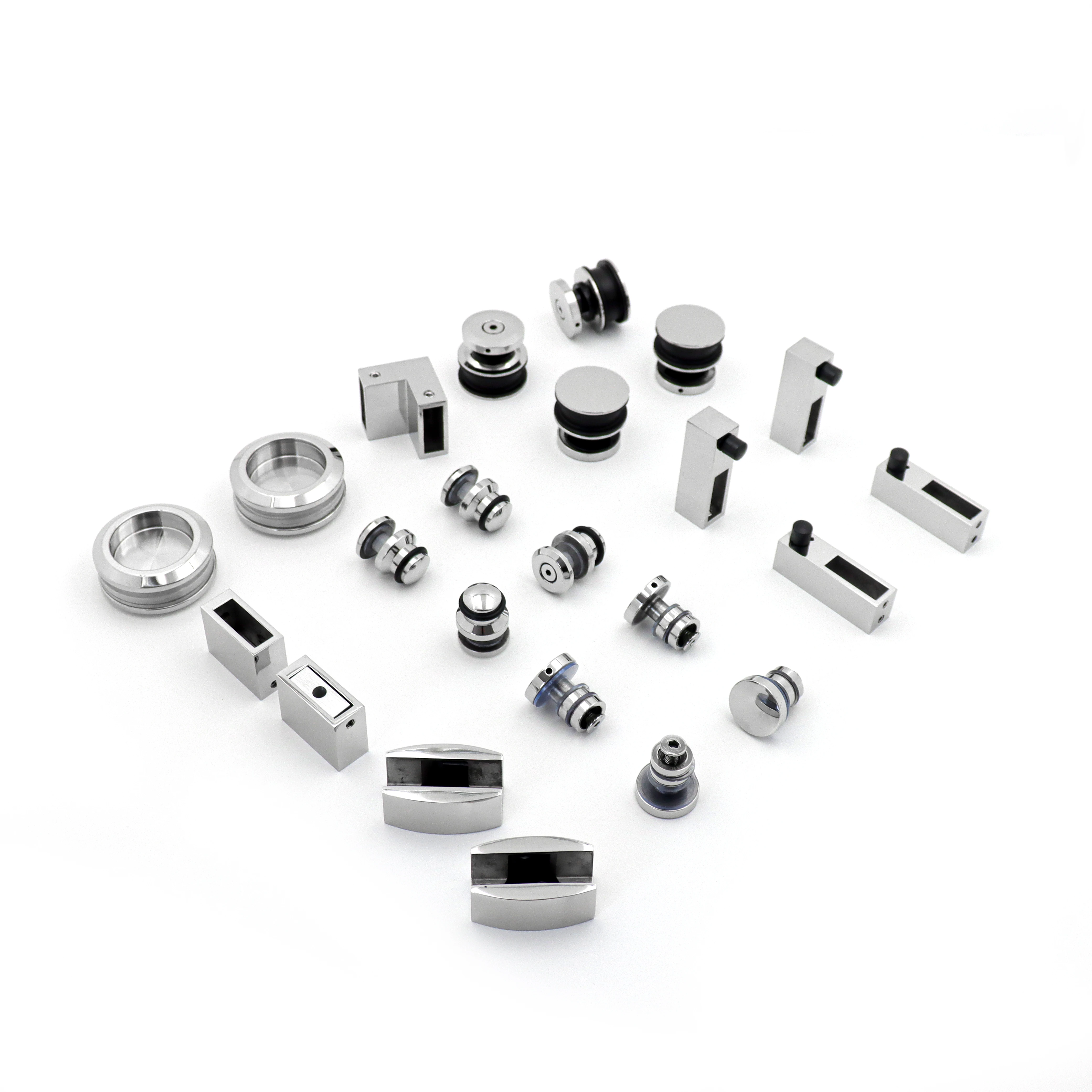 Glass hardware double door sliding glass door set kit with good systems