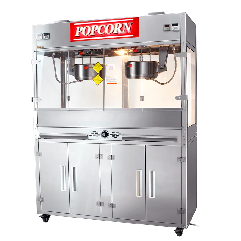 commercial cinema Double pot Popcorn making 16 oz Twin kettle mushroom popcorn Popper Machine