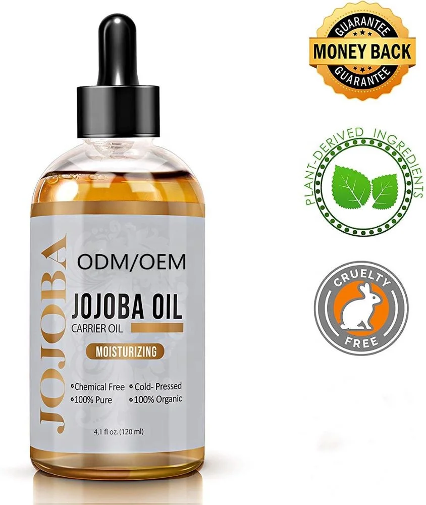 Private Label  Organic Jojoba Oil Pure Natural Cold Pressed Hair Body Face Skin Finger and Foot Nail