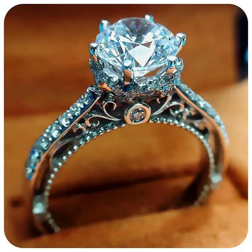 Women Silver Ring Stone Couple Set Stainless Steel Cubic Zirconia With Diamond Sets Gemstone Lab Wedding Black Mens Thick Ring