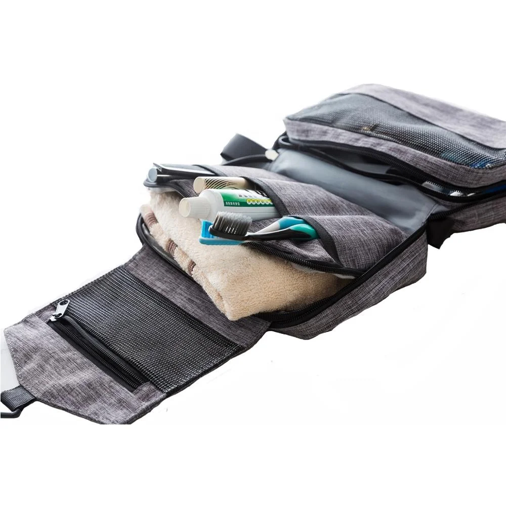 Travel Hanging Waterproof Toiletry Bags Custom Foldable Cosmetic Organizer Bag