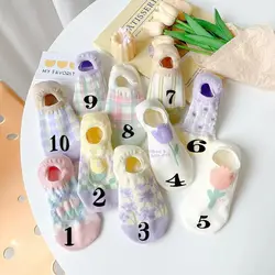 Cute Flowers Designer Cartoon Happy Low Cut No Show Invisible Sneaker Socks Women Casual