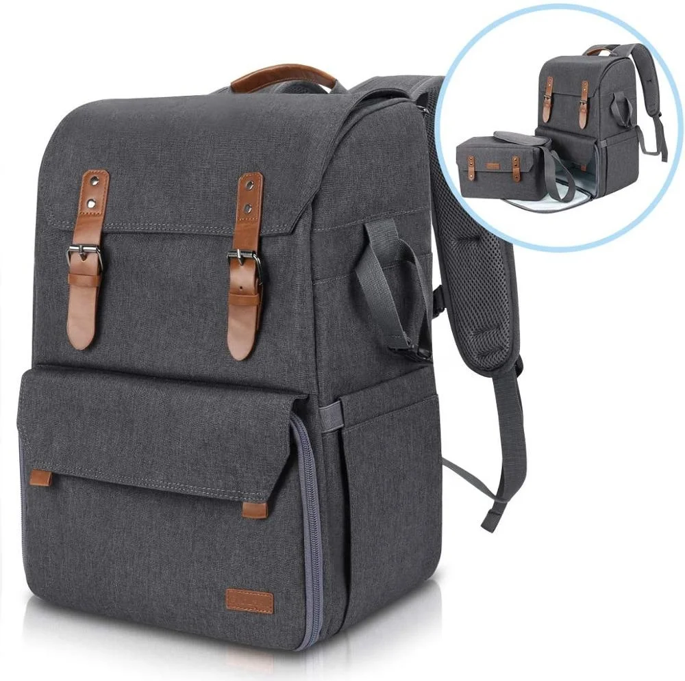 
Anti Theft Professional SLR DSLR Camera Backpack with Rain Cover&USB Charging Port Compatible with Canon/Nikon/Sony/MacBook 