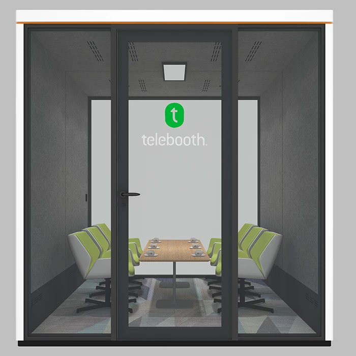 Telebooth Large Size Soundproof Meeting Booth  Soundproof Office Pods Acoustic Meeting Room Soundproof Booth