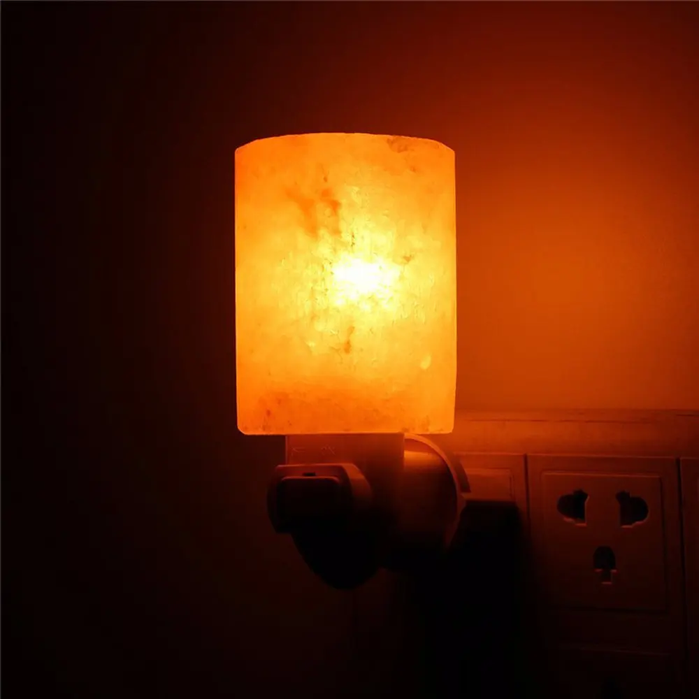 Small Wall crystal Salt lamp bedside lamp light natural warm home decorative ornaments