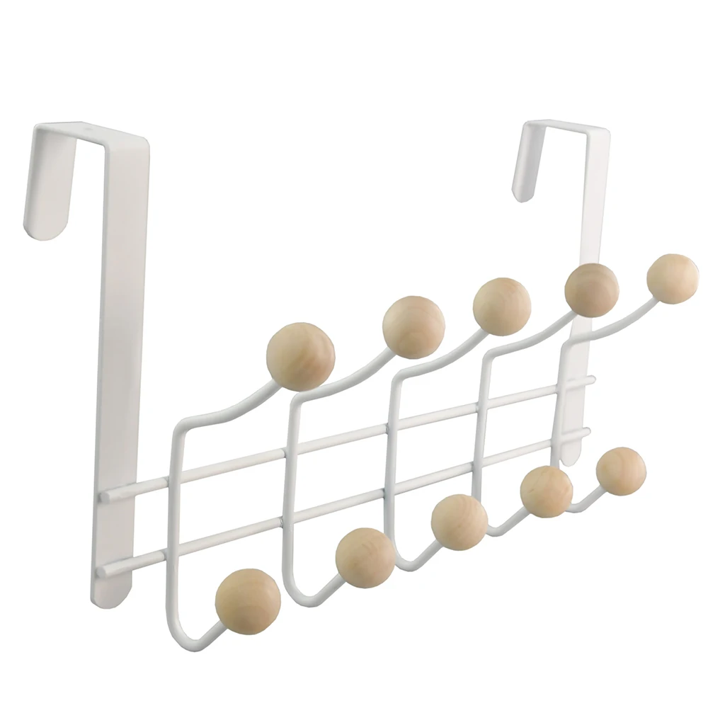 Крючок на дверь из белого железа для спальни вешалка для пальто вешалка для полотенец с 5 крючками