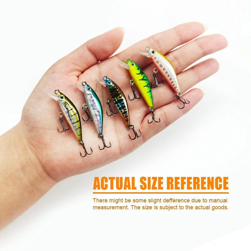 THORFORCE High quality 3D fisheyes 40mm/2.5g Laser effect Hard minnow baits with Treble hooks MINNOW fishing lure