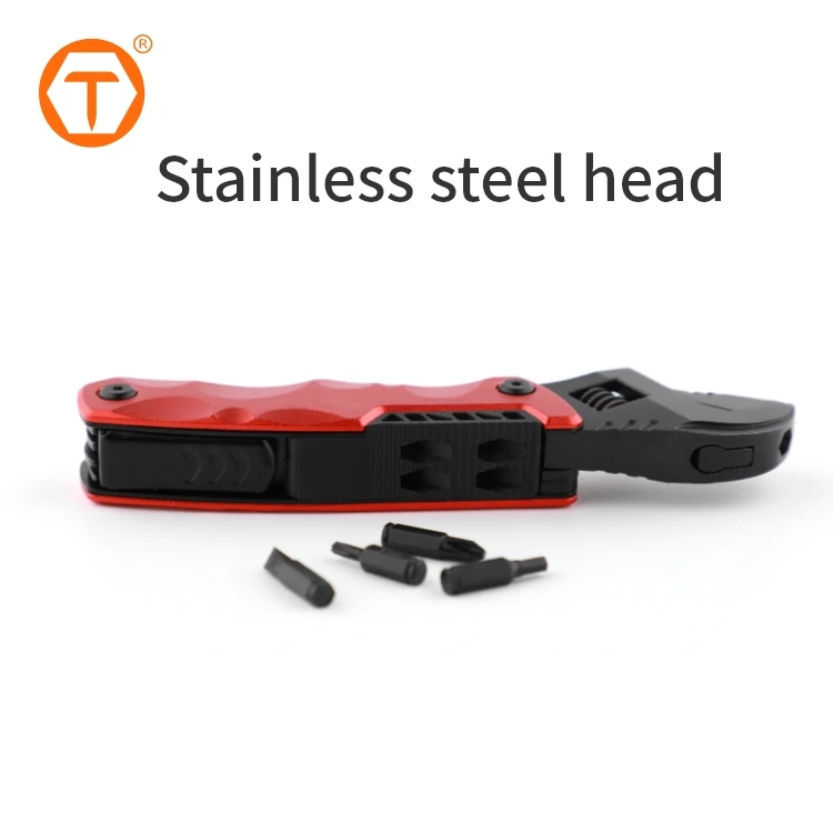 10 In 1 portable adjustable wrench knife screwdriver folding spanner in one multitool